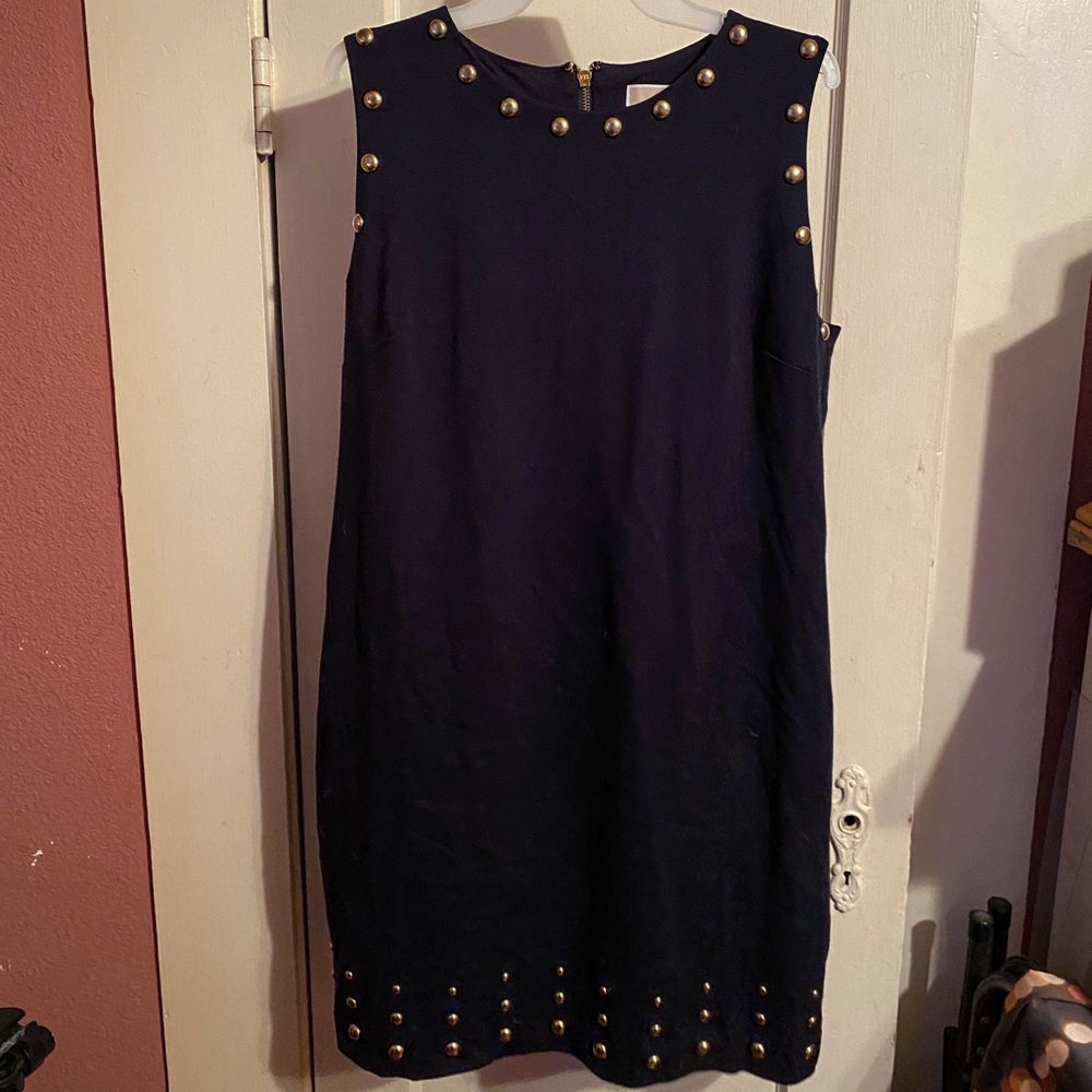 Navy Blue and Gold Michael Kors Dress Size XL